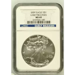2009 American Silver Eagle NGC MS69 Early Release (2)