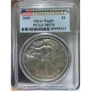 2009 American Silver Eagle PCGS MS70 First Strike