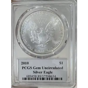 2010 $1 Silver Eagle Mercanti Flag Signature (2)