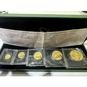 2010 China 5-Coin Gold Panda Set (w/Box and COA) [DUPLICATE for #546888]
