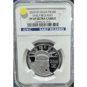 2010 W American Platinum Eagle NGC PF69 Ultra Cameo Early Release