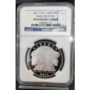 2011 P- NGC - U.S Army Early Release PF 69 Ultra Cameo