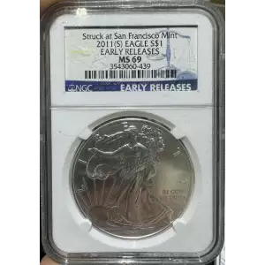 2011-S American Silver Eagle NGC MS69 Early Releases