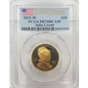 2011-W $10 Julia Grant First Strike, DCAM (2)