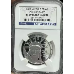 2011 W American Platinum Eagle NGC PF69 Ultra Cameo Early Release