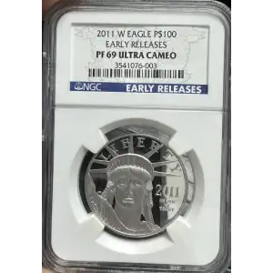2011 W American Platinum Eagle NGC PF69 Ultra Cameo Early Release
