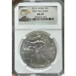 2012 American Silver Eagle NGC MS69 (Eagle Label)