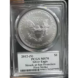 2012-(S) $1 Silver Eagle Struck at San Francisco First Strike