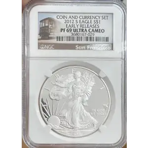 2012 S American Silver Eagle NGC PF69 Ultra Cameo Early Releases (2)