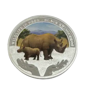 2012 Tuvalu 1 oz Silver Black Rhinoceros Proof (2)
