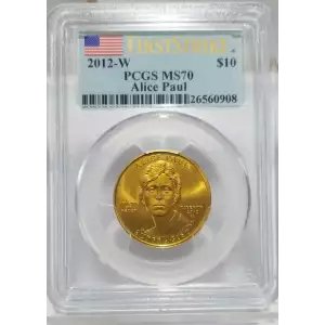 2012-W $10 Alice Paul First Strike