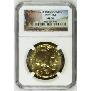 2013 1oz Gold Buffalo NGC MS70 (Buffalo Label)