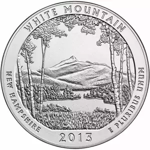 2013 5 oz White Mountain ATB - New Hampshire Silver Coin