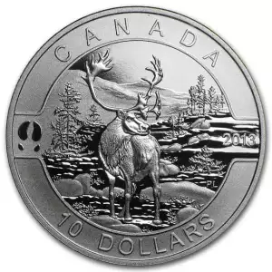 2013 Canada 1/2 oz $10 Caribou Silver Coin