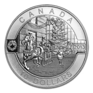 2013 Canada 1/2 oz $10 Holiday Season Silver Coin