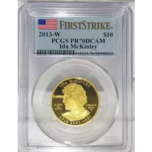 2013-W $10 Ida McKinley First Strike, DCAM (2)