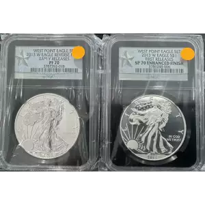2013 W Silver Eagle First Releases 2 Coin Set (PF70/SP70 Enhanced Finish) (2)