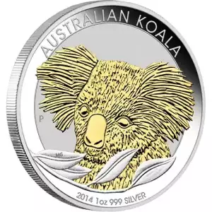 2014 1 oz Australian Gilded Silver Koala Coin (Box + CoA) (4)