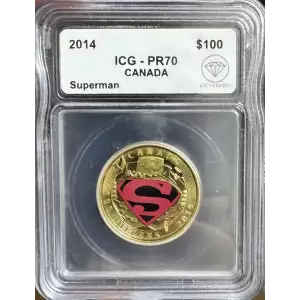 2014 Canada Gold Iconic Superman ICG PR-70 IDC Verified