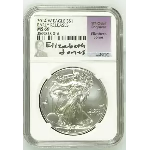 2014 W BURNISHED SILVER EAGLE EARLY RELEASES (2)