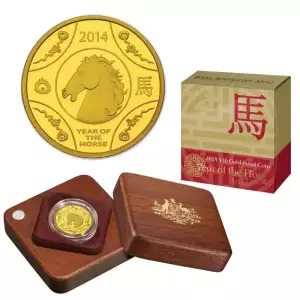 2014 Year of the Horse 1/10oz $10 Gold Proof (2)