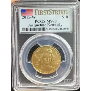  2015 $10 Jaqueline Kennedy 2015 PCGS MS-70 First Strike