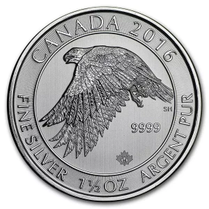2016 Canadian Silver Snow Falcon [DUPLICATE for #546418] (2)