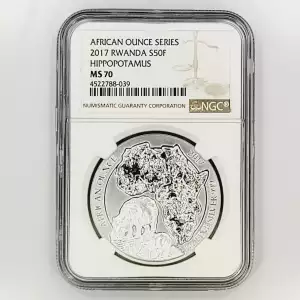 2016 Rwanda Hippopotamus NGC MS 70