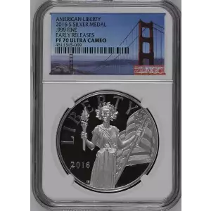 2016 S .999 FINE EARLY RELEASES AMERICAN LIBERTY SERIES ULTRA CAMEO (2)