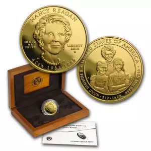 2016-W 1/2 oz Proof Gold Nancy Reagan (w/Box & COA)