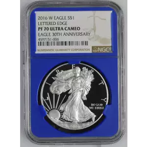 2016 W LETTERED EDGE-30TH ANNIV. EAGLE 30TH ANNIVERSARY ULTRA CAMEO (2)