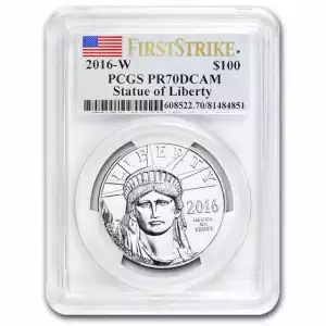 2016-W Platinum Eagle PCGS PR70DCAM First Strike Statue of Liberty