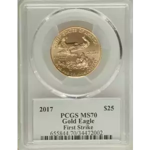 2017 $25 American Gold Eagle FS  PCGS MS-70 Cleveland Freedom (2)