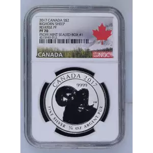 2017 Canada Bighorn Sheep Reverse PF - PF70 - From Mint Sealed Box #1 (2)