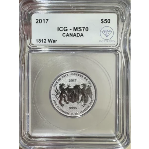 2017 Canada Platinum War of 1812 ICG MS70 IDC Verified (2)