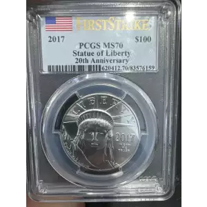 2017 PCGS MS70 Statue of Liberty 20th Anniversary