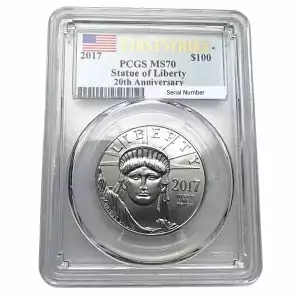 2017 Platinum Eagle PCGS MS70 First Strike 20th Anniversary