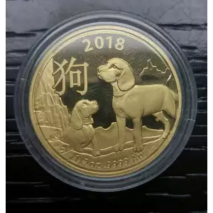 2018 1/2oz Australian Perth Mint Gold Lunar I: Year of the Dog