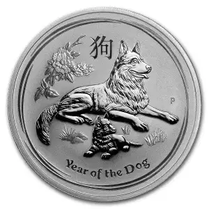 2018 1oz Australian Perth Mint Year of the Dog