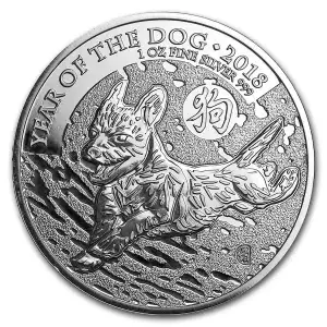 2018 Great Britain 1 oz Silver Year of the Dog (2)