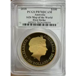 2018 PCGS PR70DCAM Australia 1626 Map of the World First Strike