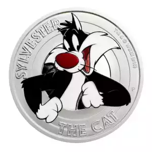 2018 Tuvalu 1/2 oz Looney Tunes Sylvester Silver Proof Coin (3)