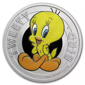 2018 Tuvalu 1/2 oz Looney Tunes Tweety Bird Silver Proof Coin (5)