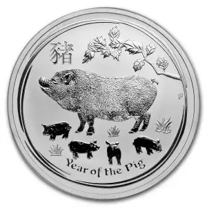 2019 1oz Australian Perth Mint Silver Lunar: Year of the Pig (2)