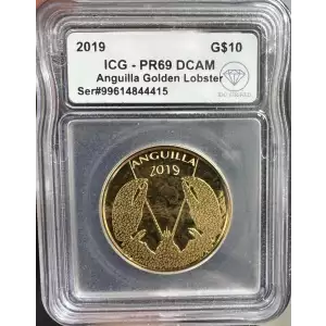 2019 Anguilla Golden Lobster ICG PR69 DCAM IDC Verified (2)