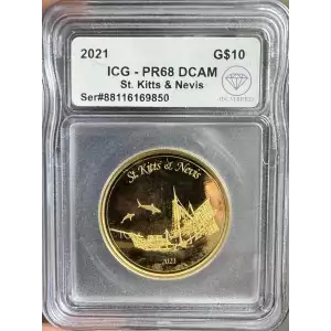 2019 Gold St. Kitts & Nevis ICG PR68 DCAM IDC Verified (2)