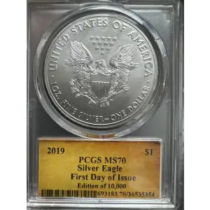 2019 PCGS MS70 Fist Day of Issue - Thomas Cleveland Signed