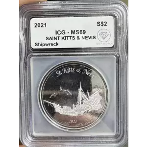 2019 Silver St. Kitts & Nevis ICG MS69 IDC Verified