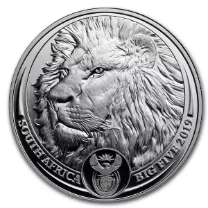 2019 South Africa 1 oz Platinum Big Five Lion Proof (COA & Box) (4)