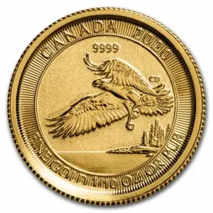 2020 1/10 oz Canadian Gold Bald Eagle Gold Coin